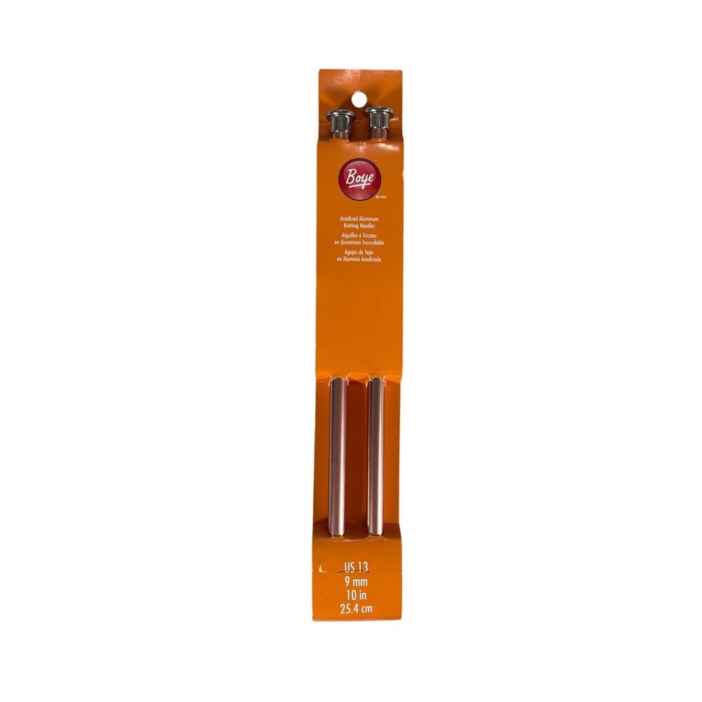 Boye Anodized Aluminum Knitting Needles US 13 9mm 10in